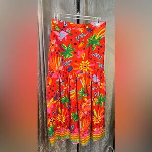 Vibrant Tropical Print skirt